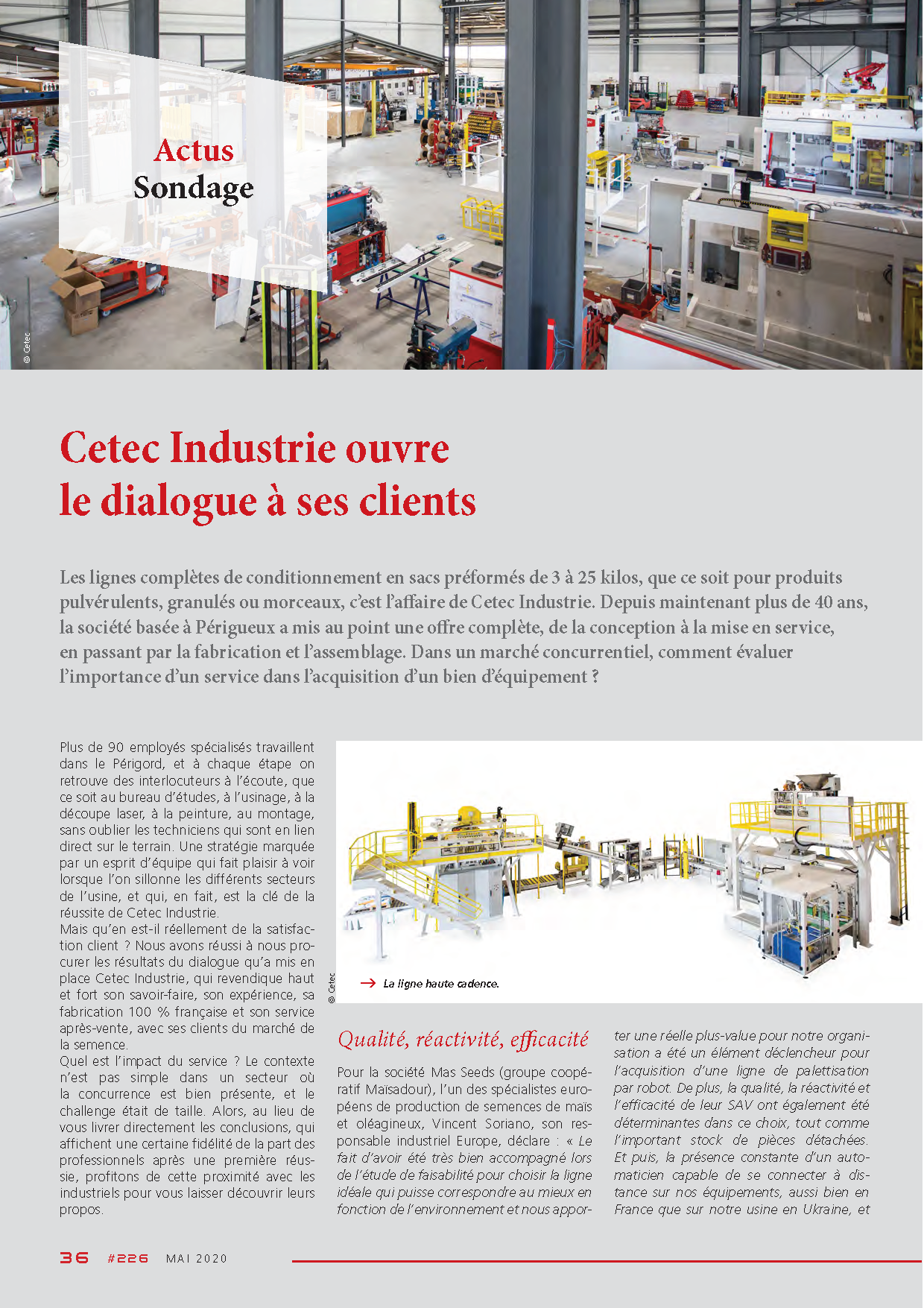 Cetec Industrie ouvre le dialogue à ses clients